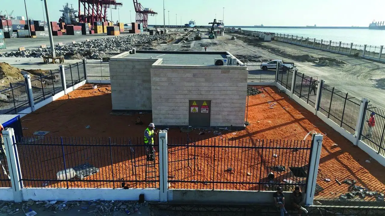 Terminal infrastructure works with reinforcement and services in progress